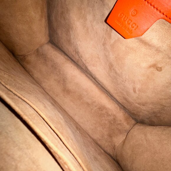 Gucci Leather Sylvie Web Orange Medium - Picture 10 of 16